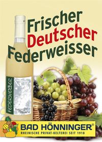 Federweißer aus Deutschland unter der Marke BAD HÖNNINGER